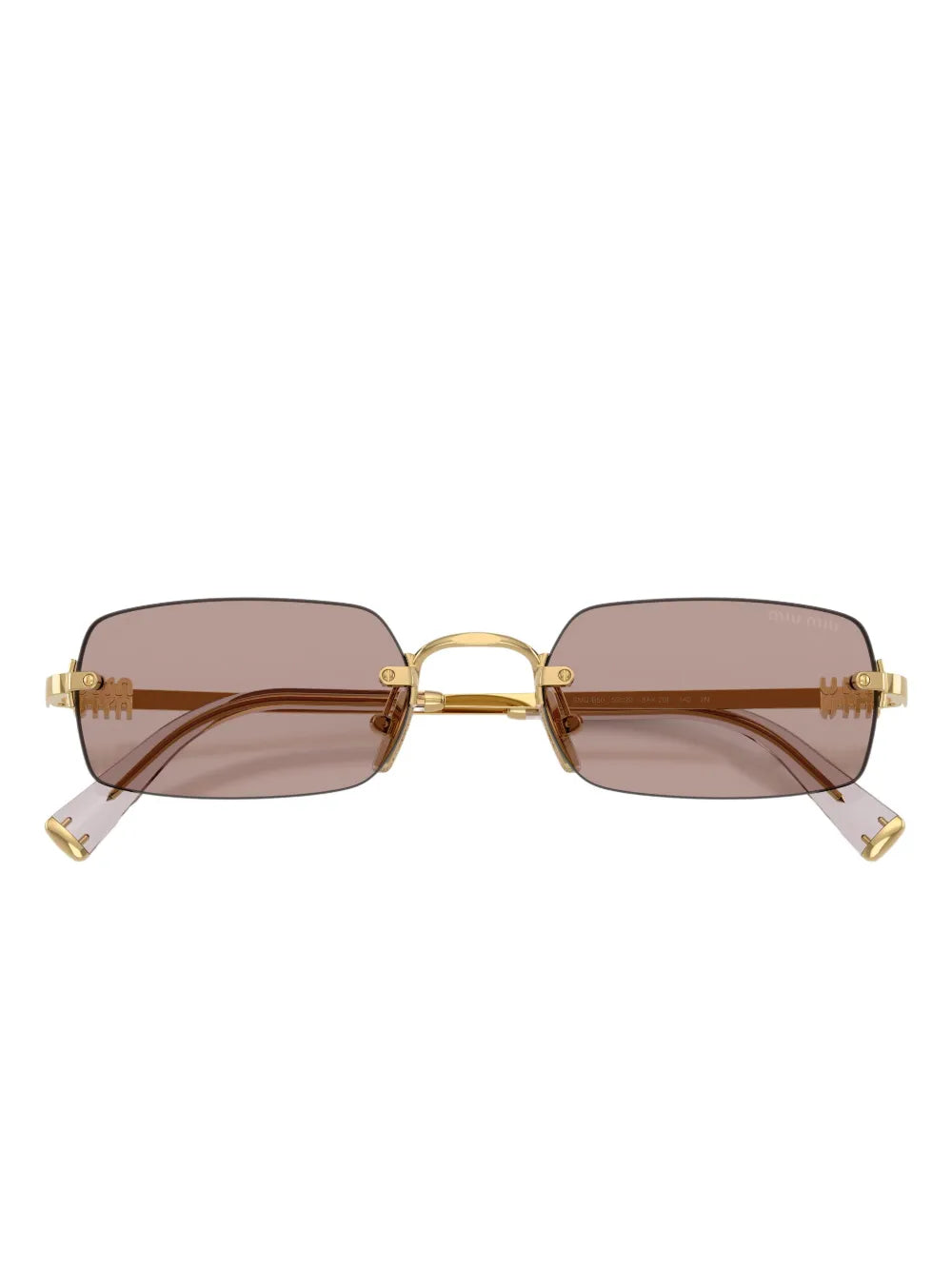 Miu Miu Eyewear Óculos de sol retangular feminino