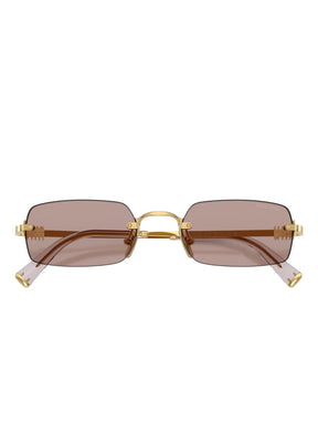Miu Miu Eyewear Óculos de sol retangular feminino