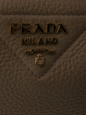 Bolsa tote de couro com logo