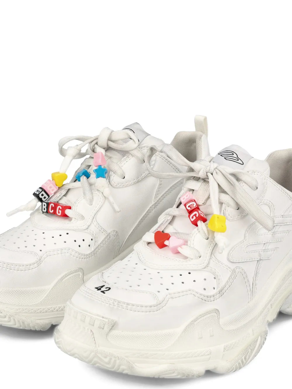 Balenciaga Tênis com cadarço e contas