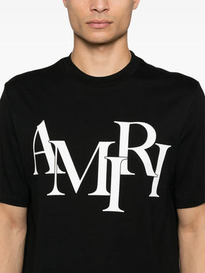 AMIRI Camiseta Staggered Logo