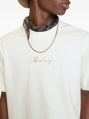 Burberry Camiseta com logo xadrez