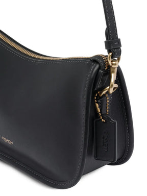 Bolsa tiracolo com zíper e alça de corrente