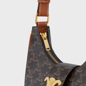 Bolsa TRIOMPHE AVA Média em Triomphe Canvas e Couro de bezerro