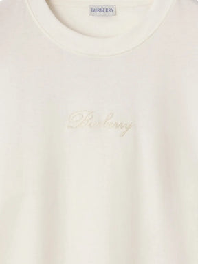 Burberry Camiseta com logo xadrez