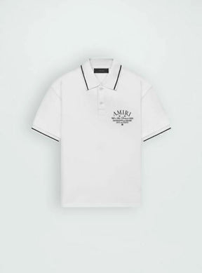 AMIRI ARTS DISTRICT PIQUE POLO CAMISETAS