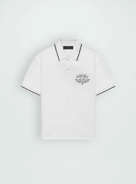 AMIRI ARTS DISTRICT PIQUE POLO CAMISETAS