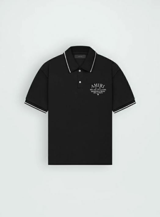 AMIRI ARTS DISTRICT PIQUE POLO CAMISETAS