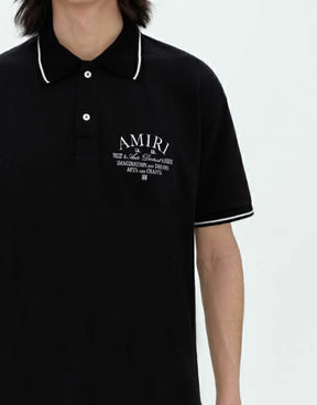 AMIRI ARTS DISTRICT PIQUE POLO CAMISETAS