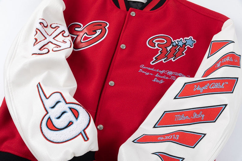 OFF-WHITE scorpio lea wool varsity jkt