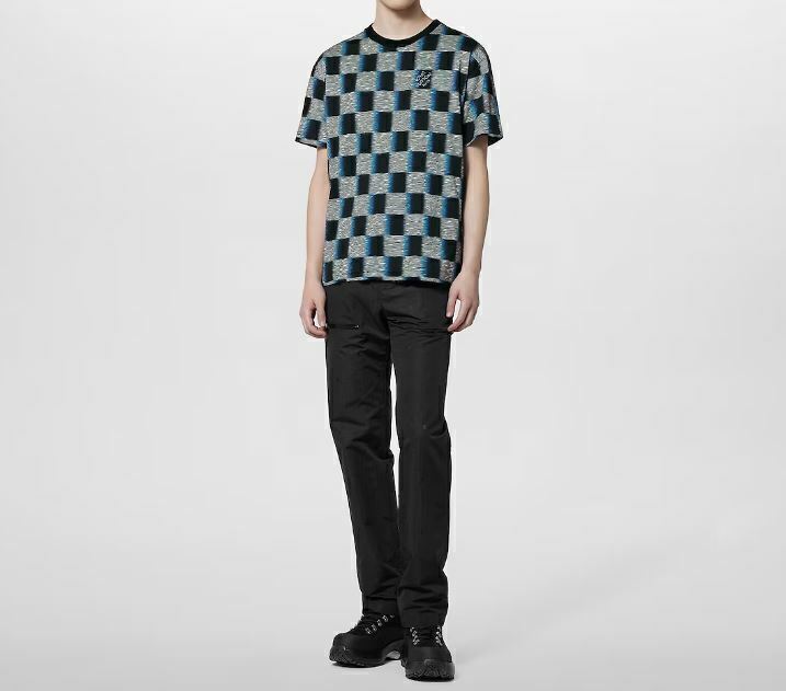 Louis Vuitton Camiseta de algodão manga curta Damier