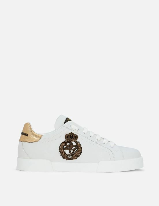 Dolce Gabbana Sneaker Portofino com patch de coroa
