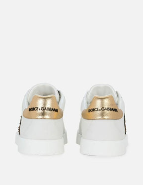 Dolce Gabbana Sneaker Portofino com patch de coroa