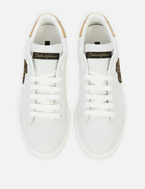 Dolce Gabbana Sneaker Portofino com patch de coroa