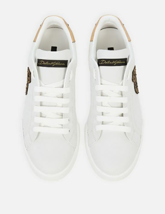 Dolce Gabbana Sneaker Portofino com patch de coroa